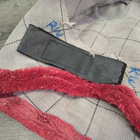 Hard Mesh Fly Mask, Ears *gc/fair, dirt, stains, older, snags, holes, shavings, marker, faded
