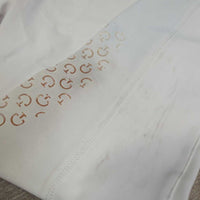 Euro Seat Sticky Breeches *vgc/gc, stained seat & legs, seam puckers, stains/marks, pulled seat seams, older, dry/rough stickies
