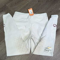 Euro Seat Sticky Breeches *vgc/gc, stained seat & legs, seam puckers, stains/marks, pulled seat seams, older, dry/rough stickies
