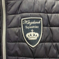 Light Puffy Vest, High Collar, Zipper *gc, edge & collar rubs, mnr faded pits
