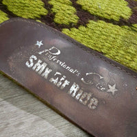 Wool Western Saddle Pad *gc, clean, wavy & hairy underside, hairy, rubs, stains, faded, snags
