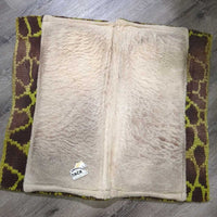Wool Western Saddle Pad *gc, clean, wavy & hairy underside, hairy, rubs, stains, faded, snags
