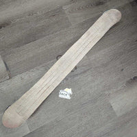 Nylon Web Cinch, Thin Felt Velcro Liner, 2x D Rings *gc/fair, clean, older, rubs, hairy, faded, rubs, pills, stains, frays
