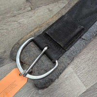 .75" Wide Felt Lined Nylon Web Wide Cinch *vgc/gc, clean, hairy, rubs, mnr stains, residue & pills
