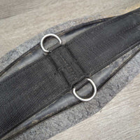 .75" Wide Felt Lined Nylon Web Wide Cinch *vgc/gc, clean, hairy, rubs, mnr stains, residue & pills
