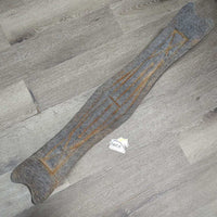 .75" Wide Felt Lined Nylon Web Wide Cinch *vgc/gc, clean, hairy, rubs, mnr stains, residue & pills

