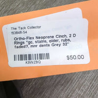 Neoprene Cinch, 2 D Rings *gc, stains, older, rubs, faded?, mnr dents
