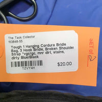 Hanging Cordura Bridle Bag, 3 Hook Bridle, Broken Shoulder Strap *vgc/gc, mnr dirt, stains, dirty

