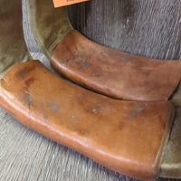 Rawhide Stirrups, leather bottom *vgc/xc, clean, mnr stains

