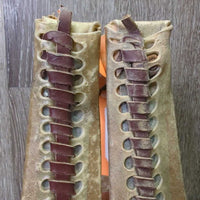 Rawhide Stirrups, leather bottom *vgc/xc, clean, mnr stains
