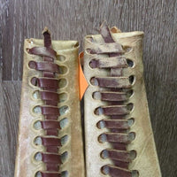 Rawhide Stirrups, leather bottom *vgc/xc, clean, mnr stains
