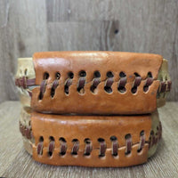 Rawhide Stirrups, leather bottom *vgc/xc, clean, mnr stains
