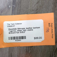 Rawhide Stirrups, leather bottom *vgc/xc, clean, mnr stains
