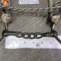 SS Chain Gag Bit, Lariat Noseband, chain *vgc, dirt/residue, mnr rust, stains, scuffs & scratches
