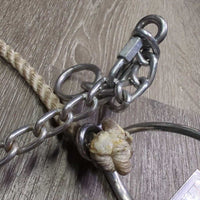 SS Chain Gag Bit, Lariat Noseband, chain *vgc, dirt/residue, mnr rust, stains, scuffs & scratches
