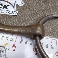 Thin Sweet Iron Western Loose Ring Bit *gc, clean, rust, rubs, uneven welds
