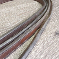 Thick Double Leather Split Reins, 1 lace *gc, mnr dirt, stains, rubs & creases

