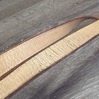 Leather Split Reins, chicago screws *gc, stains, rubs, scrapes, stiff, creases
