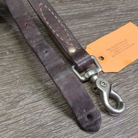 Narrow Braided Leather Barrel - Roper Loop Reins, snap, conway buckle *gc, clean, film, stains, twist, bent, stiff
