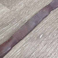 Narrow Braided Leather Barrel - Roper Loop Reins, snap, conway buckle *gc, clean, film, stains, twist, bent, stiff

