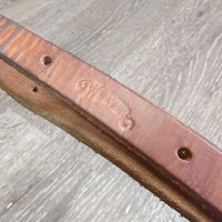 Thick Leather & Soft Rubber Roper - Barrel Loop Reins, 2x Conway Buckles *vgc/gc, clean, mnr stains, scrapes & rubs
