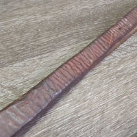 Thick Leather & Soft Rubber Roper - Barrel Loop Reins, 2x Conway Buckles *gc/fair, clean, stains, residue, film, v.creased, ?folds & wavy, xholes
