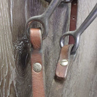Headstall, 5" Bit, Split Reins, Chin Strap *gc, dirt, broken bit, v.knotted reins
