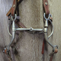 Headstall, 5" Bit, Split Reins, Chin Strap *gc, dirt, broken bit, v.knotted reins
