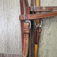 Headstall, 5" Bit, Split Reins, Chin Strap *gc, dirt, broken bit, v.knotted reins
