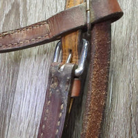 Headstall, 5" Bit, Split Reins, Chin Strap *gc, dirt, broken bit, v.knotted reins
