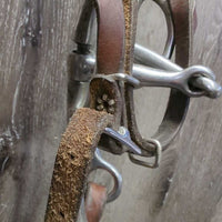 Headstall, 5" Bit, Split Reins, Chin Strap *gc, dirt, broken bit, v.knotted reins
