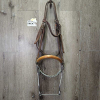Headstall, Rubber Covered Bike Chain Mechanical Hackmore *gc, clean, stains, stiff?cracking rubber, older, rubs, sticker?residue
