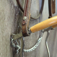 Headstall, Rubber Covered Bike Chain Mechanical Hackmore *gc, clean, stains, stiff?cracking rubber, older, rubs, sticker?residue
