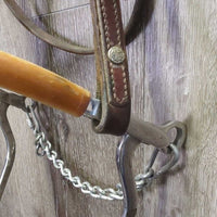 Headstall, Rubber Covered Bike Chain Mechanical Hackmore *gc, clean, stains, stiff?cracking rubber, older, rubs, sticker?residue
