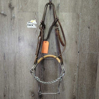 Headstall, Rubber Covered Bike Chain Mechanical Hackmore *gc, clean, stains, stiff?cracking rubber, older, rubs, sticker?residue
