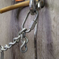 Headstall, Rubber Covered Bike Chain Mechanical Hackmore *gc, clean, stains, stiff?cracking rubber, older, rubs, sticker?residue
