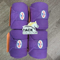 4 Fleece Polos, bag vgc/xc, mnr dirt & hair, torn bag & handle
