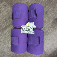 4 Fleece Polos, bag vgc/xc, mnr dirt & hair, torn bag & handle
