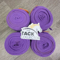 4 Fleece Polos, bag vgc/xc, mnr dirt & hair, torn bag & handle

