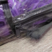 4 Fleece Polos, bag vgc/xc, mnr dirt & hair, torn bag & handle
