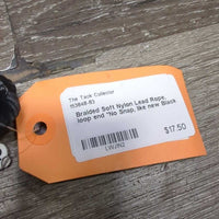 Braided Soft Nylon Lead Rope, loop end *No Snap, like new
