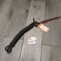 Thin Narrow Nylon Horsemanship Rope, leather flapper end *xc/like new
