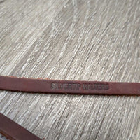 Thin Narrow Nylon Horsemanship Rope, leather flapper end *xc/like new

