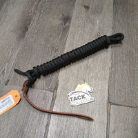 Thin Narrow Nylon Horsemanship Rope, leather flapper end *xc/like new
