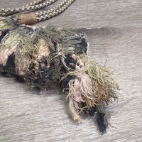 v.Thin Nylon Rope Halter, attached Lead Rope *gc/fair, dirt, stains, v.frayed
