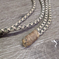 v.Thin Nylon Rope Halter, attached Lead Rope *gc/fair, dirt, stains, v.frayed

