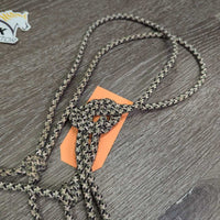 v.Thin Nylon Rope Halter, attached Lead Rope *gc/fair, dirt, stains, v.frayed
