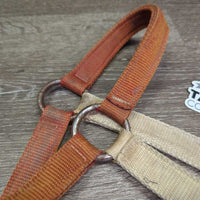 Thick Nylon Halter *gc, dirty, rusty, faded, edge scrapes, frayed holes, older
