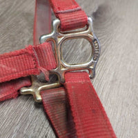 Thick Nylon Halter *fair, frays, dirty, stains, faded, v.torn hole, edge rubs, frays

