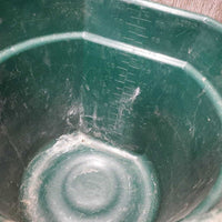 Light Flat Back Plastic Bucket *gc/fair, scrapes, scratches, clean, stains, faded, film, cracked & bent
